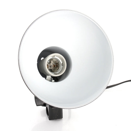 Pxel AA-1B15 Painted Iron Lamp Shade E27 Lamp Holder + Switch for Strobe Light Reflector