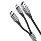 [CLEARANCE] Vention USB 2.0 A Male to USB-C & Micro-B Male 2 in 1 Cable Fast Charging Splitter Cord for Smartphone (0.5M) | CQGH