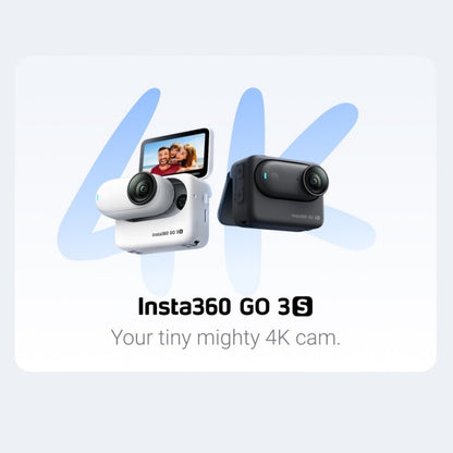 Insta360 GO 3S / GO 3 4K Tiny Waterproof Action Camera with 128GB / 64GB Built-In Memory Storage, Flip Screen Touch Display, Flow-State Image Stabilization, Voice Control 2.0, Magnetic Mounting System, Bluetooth and Wi-Fi Connectivity
