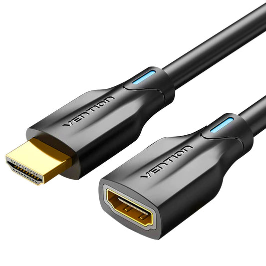 [CLEARANCE] Vention 8K FUHD 60Hz HDMI 2.1 Male to Female Gold-Plated Video Cable Extension Cord with 48Gbps Bandwidth Speed and Easy-Swap Function for Laptops, TV, Monitors (Available in 1.5M and 2M) | AHB