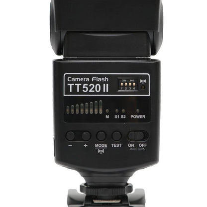 Godox TT520II Wireless Transmission Flash Speedlite - Built-in Receiver and RT Transmitter Compatible for Canon Nikon Panasonic Olympus Pentax and Other DSLR Cameras with Standard Hot Shoe