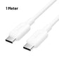 Vention 1M / 2M 60W USB 2.0 Type-C Male to Type-C Male PD Fast Charging Data 3A Cable with High-Speed 480Mbps Transfer Rate for Smartphone, Tablet, Laptop, Gaming Console - Black / White / Pink / Blue