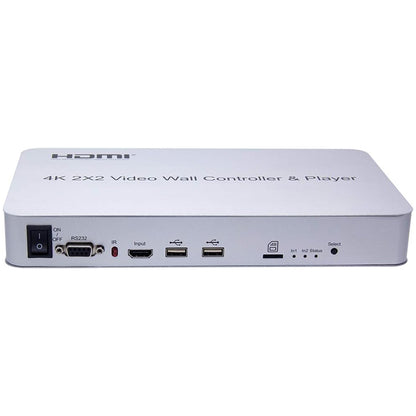 [CLEARANCE] ArgoX HDMI 4K 2x2 / 2x3 Video Wall Controller & Player with Remote Control, Multiple Splicing Methods, 2-Way USB 2.0 Input, Support Wi-Fi, DLAN, Audio Extraction, SD Card Port, Digital Optical Fiber, and 3.5mm Audio | HDVW2X2-M HDVW2X3-M