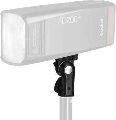 Godox AD-E2 Camera Flash Holder Mounting Bracket for MS60Bi / MS60R LED Lights with 5/8" Receiver, 1/4"-20 Mounting Screw and Umbrella Hole for Select Studio Flash Heads and Lighting Studio Equipment