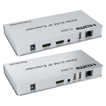 ArgoX 4K HDMI KVM IP Extender Transmitter Receiver with 120m / 200m Range, IR Remote Control, Supports HDMI1.4/HDCP1.4, RJ45 Ethernet, CAT5e/6 Cable, USB Mouse and Keyboard Extension | HDES120-KVM HDES02-KVM HDES200-KVM