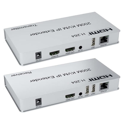ArgoX 4K HDMI KVM IP Extender Transmitter Receiver with 120m / 200m Range, IR Remote Control, Supports HDMI1.4/HDCP1.4, RJ45 Ethernet, CAT5e/6 Cable, USB Mouse and Keyboard Extension | HDES120-KVM HDES02-KVM HDES200-KVM