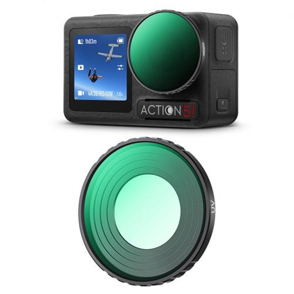 K&F Concept Nano-X Series 2 in 1 Hybrid ND8 / 16 / 32 / 64 / 256 / 1000 + CPL Neutral Density Circular Polarizing Lens Filter Kit Set for DJI Osmo Action 4 5 PRO Action Sports Camera w/ 3-10 Stops, Anti Glare, Multi Layer Coated AGC Glass