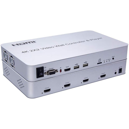 [CLEARANCE] ArgoX HDMI 4K 2x2 / 2x3 Video Wall Controller & Player with Remote Control, Multiple Splicing Methods, 2-Way USB 2.0 Input, Support Wi-Fi, DLAN, Audio Extraction, SD Card Port, Digital Optical Fiber, and 3.5mm Audio | HDVW2X2-M HDVW2X3-M