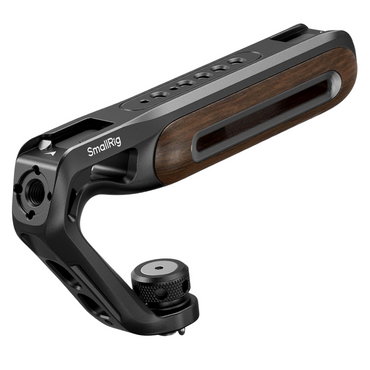 SmallRig Wooden Top Handle with NATO Clamp & Rail, Retractable 1/4''-20 and ARRI 3/8''-16 Locating Screw , Cold Shoe Mount, Up to 15Kg Payload for Universal Camera Cages Rigs Mounting Accessories | 5251 | 5252