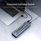 ORICO USB 3.0 5Gbps 13-Port Hub with Individual Switches & 60W Power Supply for PCs, Computer Desktops & Laptops (Windows, macOS, Linux) | USB Hub Extension Docking Station | ORICO-BT2U3