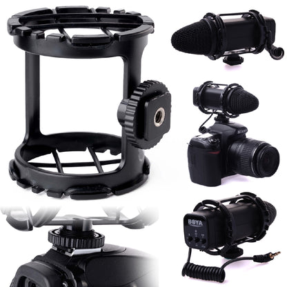 [CLEARANCE] Boya BY-C03 Professiol Microphone Shock Mount for BY-VM300PS BY-V02 40mm-48mm / 1" to 2" Mic on DSLR Camera Camcorder Zoom H1