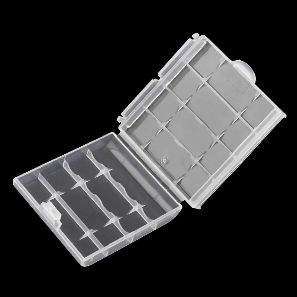 Battery Case Holder Box LR6 LR3 AAA AA Rechargeable Battery Clear Case cover