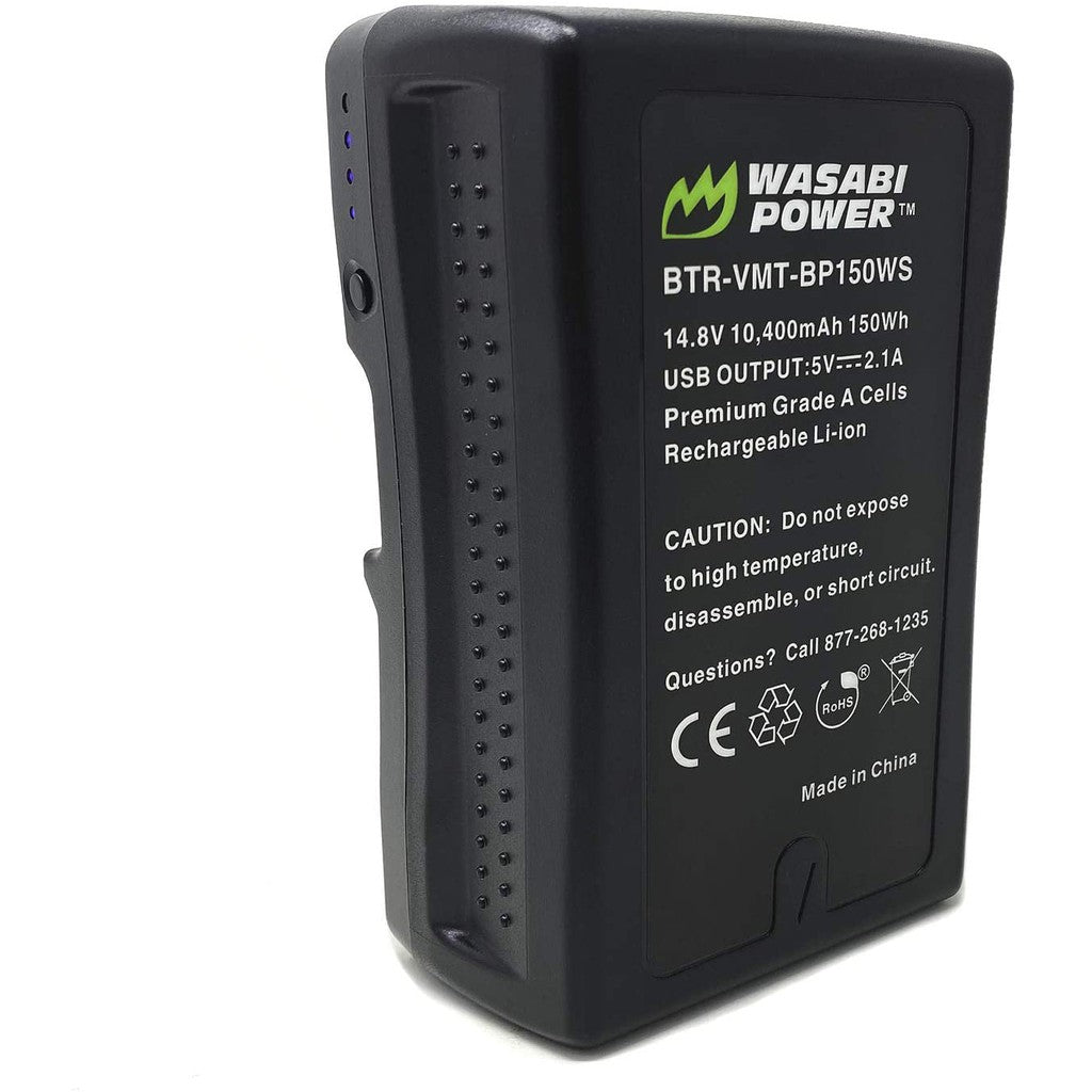 [CLEARANCE] Wasabi Power V-Mount Battery BP-150WS BP150WS (14.8V, 10400mAh, 150Wh) for Broadcast Video Camcorder and other Camcorders