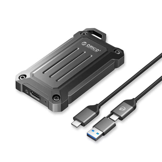 ORICO 2TB Portable SSD USB 3.2 Gen 2 Type-C Solid State Drive with 20Gbps Speed, 2-in-1 Data cable, and Support for Windows, macOS, Linux, and Android for PCs, Desktop Computers, Laptops, Smartphones, and Tablets