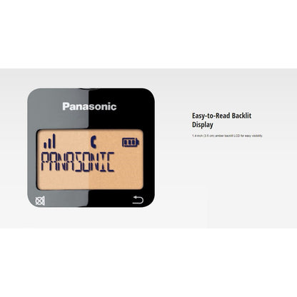 Panasonic KX-TGB110 Wireless Cordless Telephone Landline With Backlight, 50 Phonebook Stations, 100 Hours Standby Time