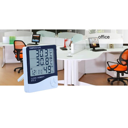 EagleTech HTC-2 Version 2 Digital LCD Temperature Humidity Meter Clock Hygrometer Thermometer Indoor and Outdoor
