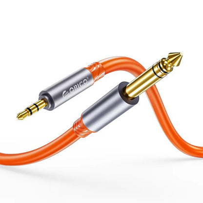 [CLEARANCE] ORICO 3.5mm TRS to 6.5mm TRS Audio Cable with Gold-Plated Male-to-Male AUX Connectors & Flexible Silicone Cord for Guitars, Audio Mixers, Amplifiers, Speakers, Sound Cards, Music Players, Smartphone, Computer Desktops & Laptops