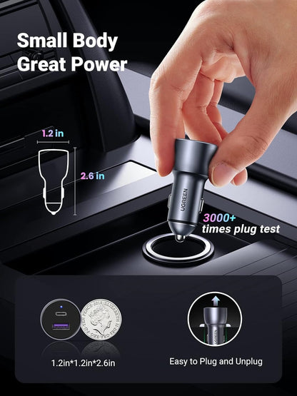 [CLEARANCE] UGREEN 52.2W Universal USB Fast Charging Car Charger Adapter for Powered Car Accessories, Electronics, Laptop, Mobile Phone / Smartphones, Tablet, Gadgets