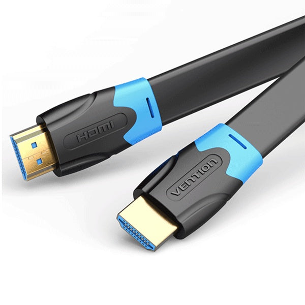 Vention HDMI 2.0 Male to Male Flat Copper Core Cable with Gold Plated Contacts with ARC HDR 4K 3D UHD Resolution Support for PC and Home Display (5M) | (AAKBJ)