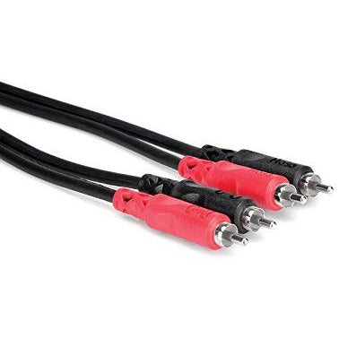 Hosa Technology 2 RCA Male to 2 RCA Male Dual Cable (Gold Contacts) - 10'
