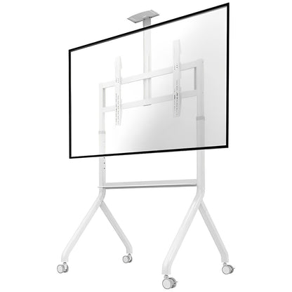 North Bayou NB P200 60-100" Heavy Duty TV Stand Mobile Cart SPCC Steel w/ Adjustable Camera & Storage Tray, 90.9kg Load Capacity, VESA 400x200-900x600mm, 360° 4 Wheel & Stopper Lock for Television & Monitor | Home Theater & Conference Room
