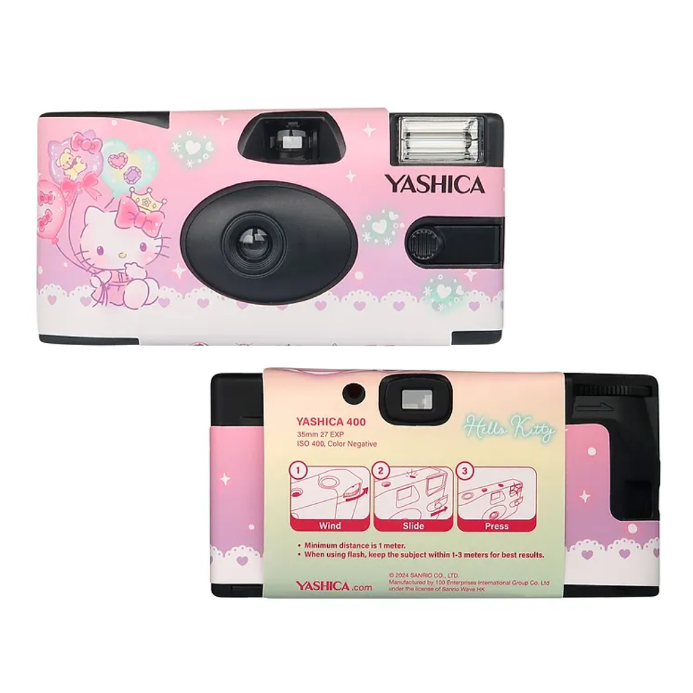 YASHICA x SANRIO Series 35mm ISO 400 F/11 Single Use Film Camera with 27 EXP Exposures for Color Prints and Photography