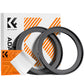 K&F Concept 2-PC Step-Up Rings (Small-to-Large) Aluminum Filter Adapters for Camera Lenses to fit Larger Lens Filters with Microfiber Cleaning Cloth & Storage Case