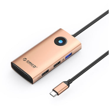 [CLEARANCE] ORICO 5-in-1 USB 3.0 Multifunctiol Docking Station with 5Gbps Type C Input, HDMI 4K 60Hz UHD, Support Apple M1/M2, PD 30W, 480Mbps Dual USB-A 2.0, 5Gbps USB-A 3.0 for Windows 8/10, macOS (Gray, Rose Gold, Silver) | PW11-5P