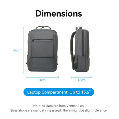 [CLEARANCE] Vention 23L Water-Repellant Anti-Theft Laptop Backpack with Compartment for Laptop/Tablet, Multifunctiol Pocket, Front Zippered Pocket + Side Pockets | KRNB0