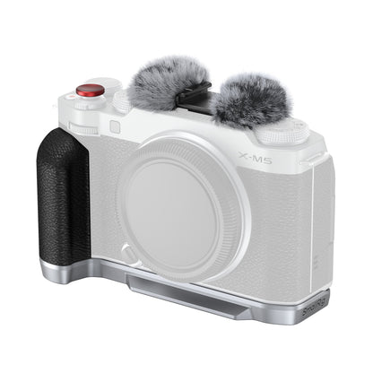 SmallRig L-Shape Mounting Plate Aluminum Alloy and Silicone Handle for FUJIFILM X-M5 Mirrorless Camera with Multiple 1/4"-20 Threads and Screws, Arca Type QR Plate, Integrated Strap Slot, Mic Windscreen and Hot Shoe Cover | 4875 | 4876