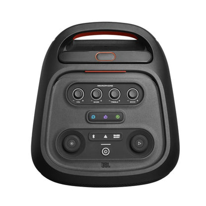 JBL Partybox Stage 320 Portable Bluetooth Party Speaker, IPX4 Rated Splash Proof with Futuristic Lightshow, Powerful JBL Pro Sound and Up to 18 Hours Playtime, Dual Mic & Guitar Inputs | JG Superstore