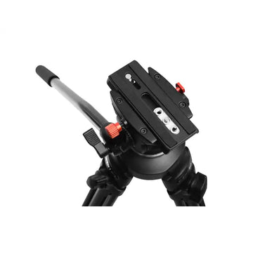 WEIFENG WF-550 Professional Video Tripod with 75mm Bowl Fluid Head 360° Pan / 180° Tilt, Quick Release Plate, 1/4" & 3/8" Attancement Threads, 160cm Max. Height, 8kg Max. Load Capacity for DSLR, SLR, Mirrorless, Movie, Cinema Camera
