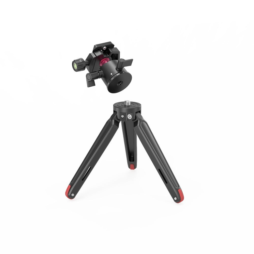 SmallRig Mini Tabletop Tripod and Panoramic Ball Head with Knob and Arca-Type QR Quick Release Plate, 1/4"-20 Screws for Compact DSLR and Action Camera, Smartphones BUT2664