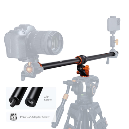 K&F Concept 30cm / 41cm / 81cm Horizontal Tripod Extension Arm w/ 360° Rotation, 180° Tilt, 5kg Load