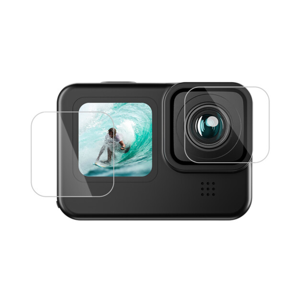 TELESIN GOPRO HERO 12 11 10 9 HD Protective 9H Tempered Glass Kit for Action Camera