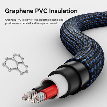 Vention Dual Ba Plug Cotton Braided Professiol Speaker Cable (Hi-Fi) with Male to Male Gold Plated Connectors and Triple Interl Shielding for Audio Equipment and Sound Systems Receivers Amplifiers Loudspeakers and more