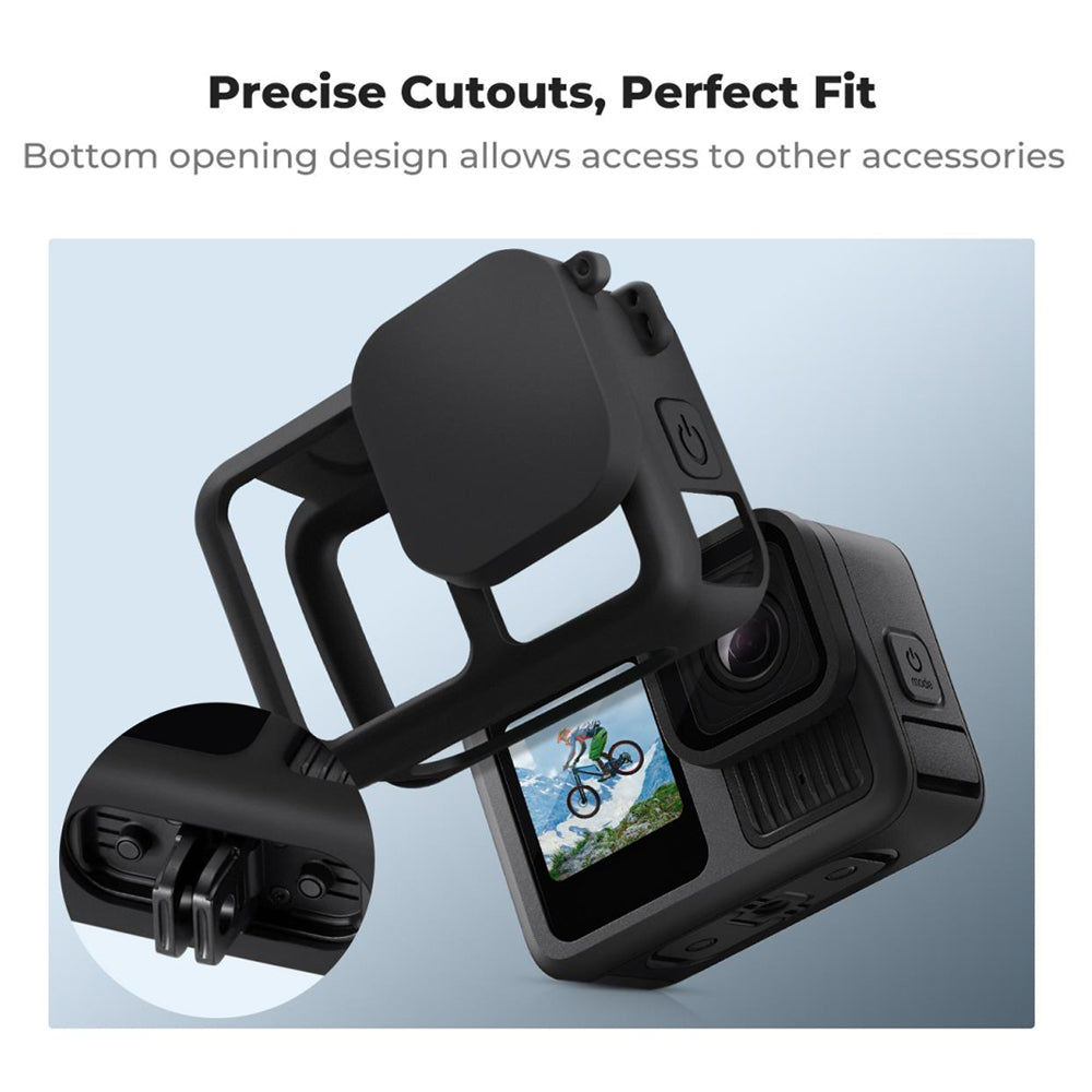 K&F Concept Silicone Protective Body Case Sleeve with Screen Cover & Lens Protector for GoPro HERO 13 Action Camera, Anti-Loss Wrist Strap Rope, Explosion-Proof Tempered Glass, Water, Dust and Scratch Resistant | KF31-111