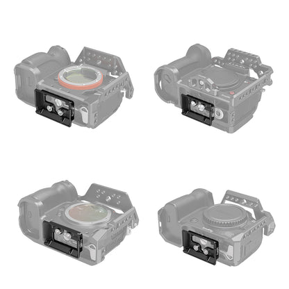 SmallRig Lightweight Arca-Type Quick Release Plate with Durable Aluminum Plate, Rubber Padding, 1/4"-20 Screws for DJI RS 2 / RSC 2 Gimbals and SmallRig Camera Cage 3154
