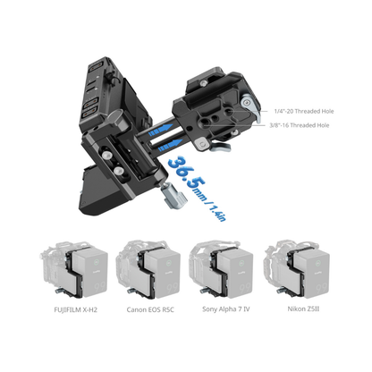 SmallRig V Mount Battery Plate Kit with LCD Protector, Cable Clips, D-Tap & USB Type C Port