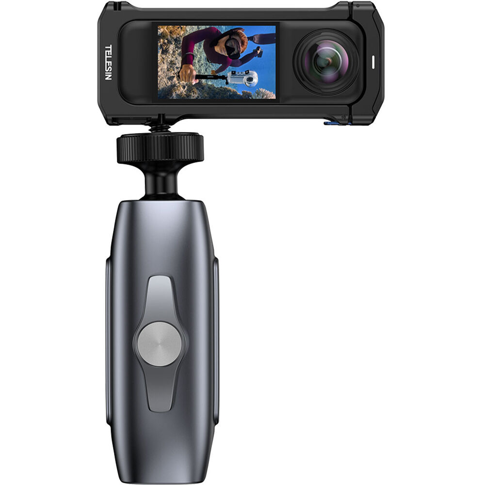 TELESIN Full Metal Aluminum Alloy Expansion Cage for Insta360 X4 Action Camera
