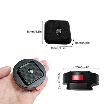 Pxel QR Quick Release Plate and Tripod Base Mount with 3/8-16" Threads