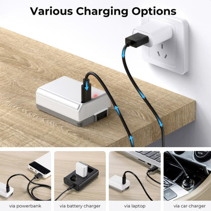 K&F Concept NP-FW50 Battery Pack Li-Ion 7.2V 1100mAh with USB Type-C Connector Direct Charging for Selected SONY Digital Camera ZV-E10, Alpha 7, A7, A7II, A7RII, A7SII, A7S, A7S2, A7R, A7R2, A5000,A6000, A6500, A6300, NEX-3, NEX-5, etc.