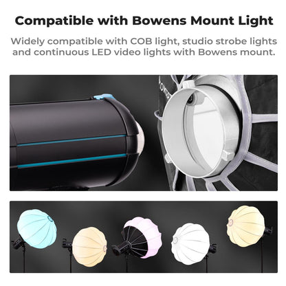 K&F Concept 65cm 85cm QR Bowens Mount Lantern Softbox with 360 Degree Omnidirectiol Soft Light for Camera Lighting Photo and Video Studio Equipment