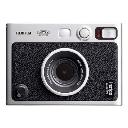 FUJIFILM Instax Mini Evo Hybrid Instant Film Camera with Built-In Mini Instant Film Direct Printer, Save Printed Images, 10 Lens Effects & 10 Film Effects, Bluetooth 4.2 - Black, Brown