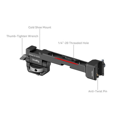 SmallRig Monitor Mount with NATO Clamp, Top & Bottom Shoe Mounts, 1.5kg Load Capacity and Tilt-Adjustable Thumbscrew Mount for DJI RS 2 & RSC 2 Gimbals 3026B