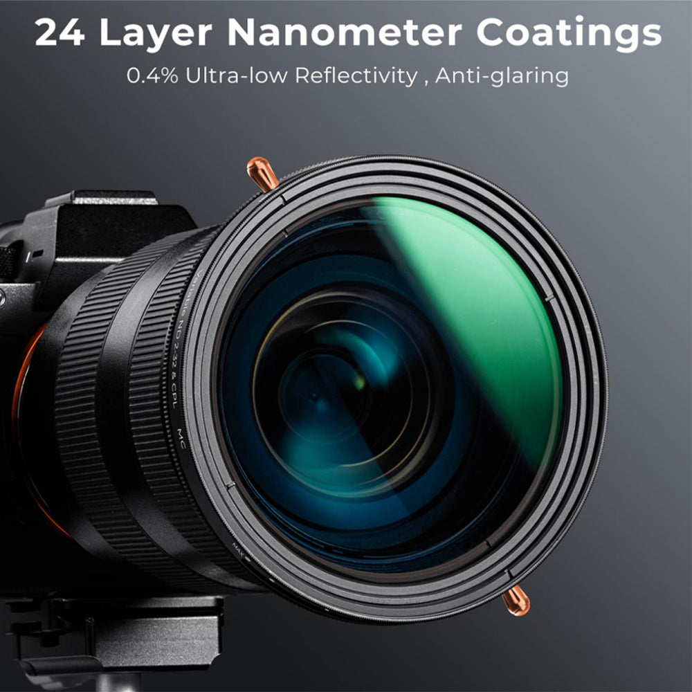 K&F Concept ND & PL Filter (1-5 Stops) 2-In-1 Neutral Density + Circular Polarizer Nano-D Optical Glass Lens Filter with Waterproof & Scratchproof Protective Coating and Putter Frame for DSLRs and Mirrorless Cameras (Available in Sizes)