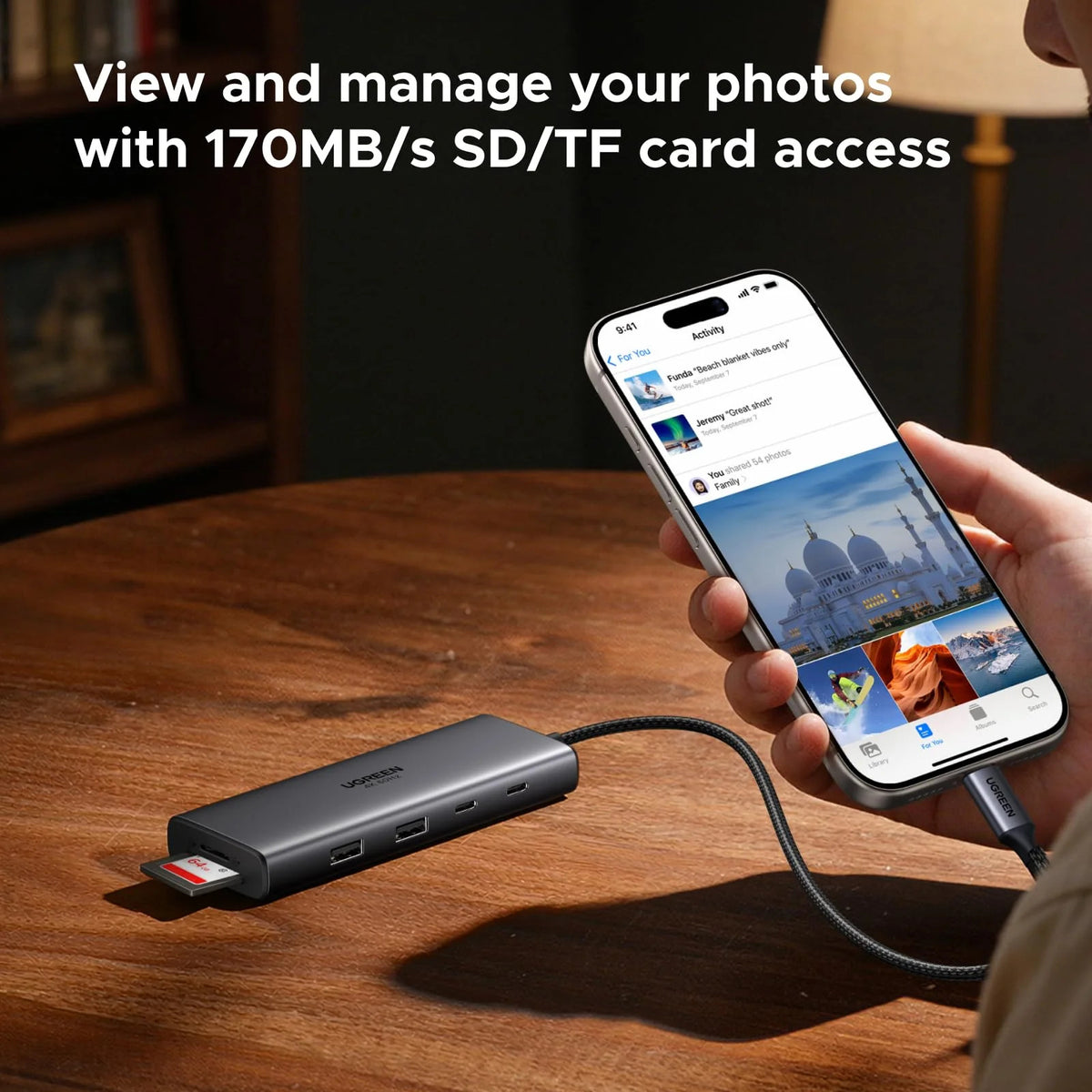 UGREEN Revodok 9-in-1 USB-C Docking Station w/ Dual 4K 60Hz HDMI, SD/TF, PD 100W, 5Gbps Hub | CM498A