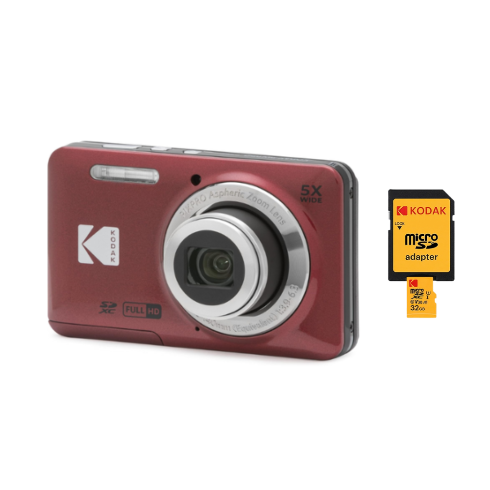 KODAK PIXPRO FZ55 Compact Digital Cameras with 13MP/16MP CMOS Sensors, Up to 5x Optical Zoom & 28mm Wide Angle Lens, Full HD Video, Rechargeable Li-Ion Battery