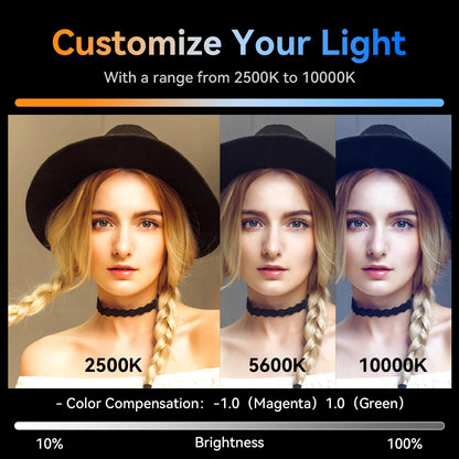 Ulanzi VL360 38W RGB CCT 2500K - 10000K CRI 94+ LED Portable Handheld Light Wand Stick with Detachable Barn Doors, 3400mAh Built-In Rechargeable Battery, and 20 Customizable FX Effects for Professiol Camera Photography and Videography