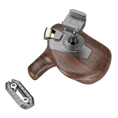 SmallRig ImageGrip Rotating Wooden Handle Grip with ARRI Style Rosette & HawkLock H22 NATO Rail / Clamp, Up to 15KG Max Payload for DSL Mirrorless Camera Shoulder Rigs | 5161 | 5162